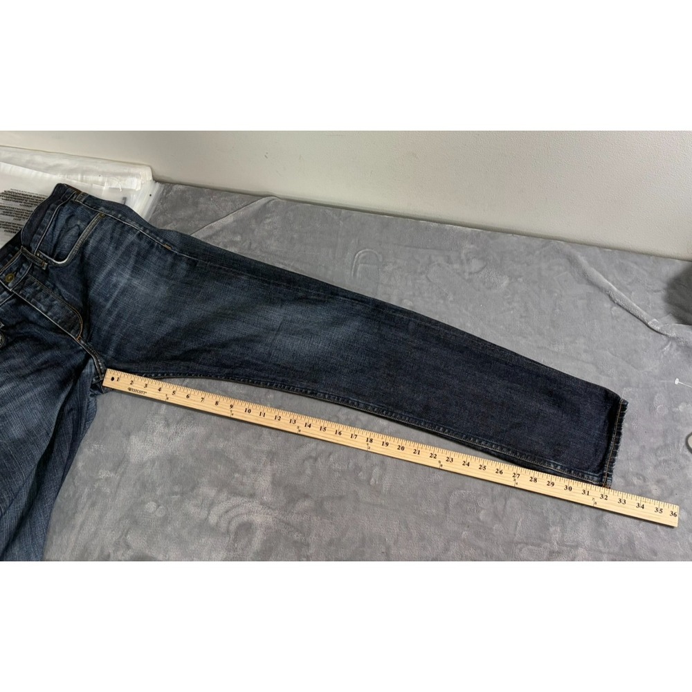 Rag & Bone Fit 2 Slim Jeans Mens 32x32 Skinny Slim Dark Blue Denim Button Fly - Picture 11 of 12